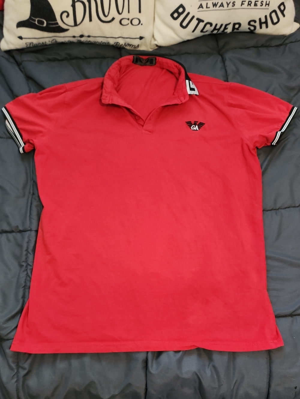 Authentic Giorgio Armani Designer Signature Polo Shirt Size M
